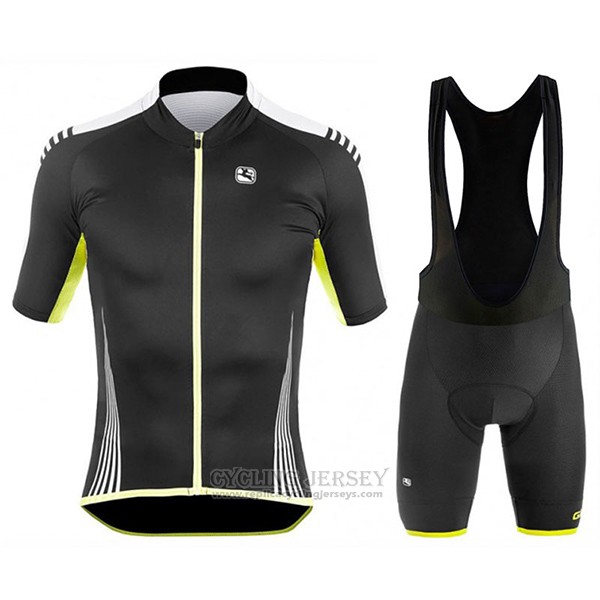 2017 Cycling Jersey Giordana Sahara Black Short Sleeve and Bib Short