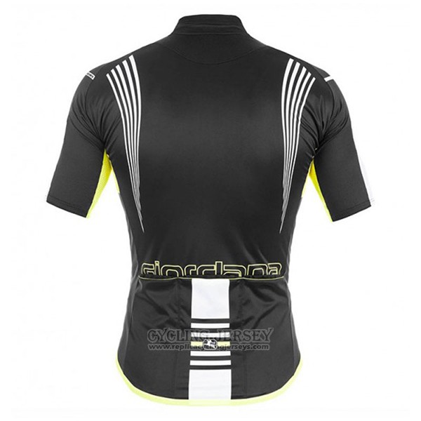 2017 Cycling Jersey Giordana Sahara Black Short Sleeve and Bib Short