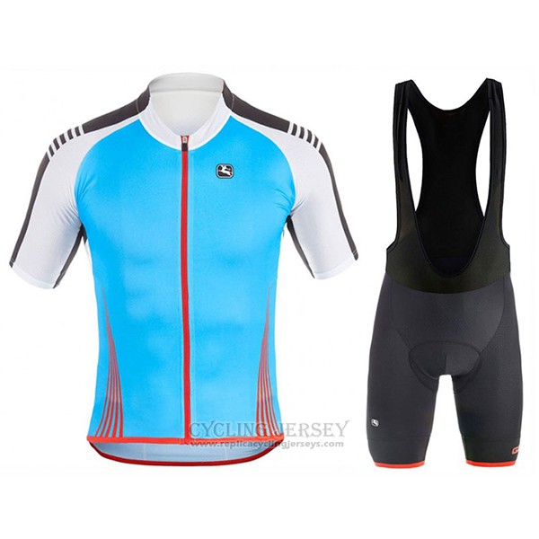 2017 Cycling Jersey Giordana Sahara White and Sky Blue Short Sleeve and Bib Short