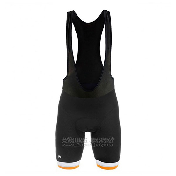 2017 Cycling Jersey Giordana Silver Line Black and White Short Sleeve and Bib Short