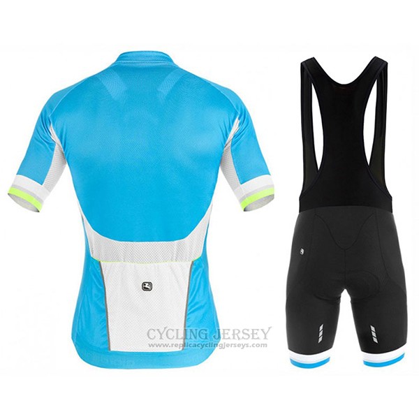 2017 Cycling Jersey Giordana Silver Line Sky Blue Short Sleeve and Bib Short