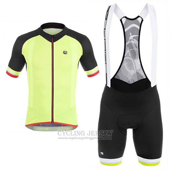 2017 Cycling Jersey Giordana Yellow Short Sleeve and Bib Short
