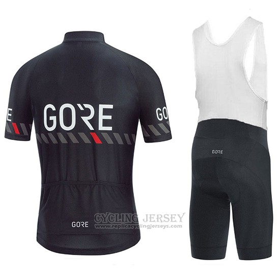 2018 Cycling Jersey Gore C3 Black Short Sleeve and Bib Short