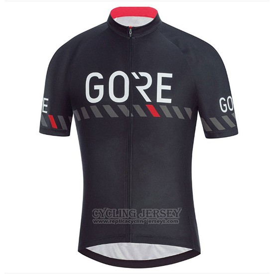 2018 Cycling Jersey Gore C3 Black Short Sleeve and Bib Short