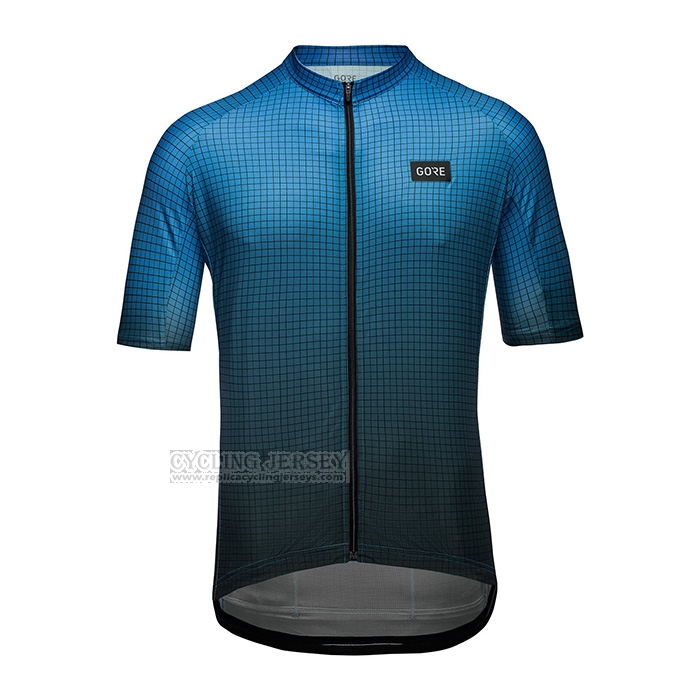2022 Cycling Jersey Gore Black Blue Short Sleeve and Bib Short