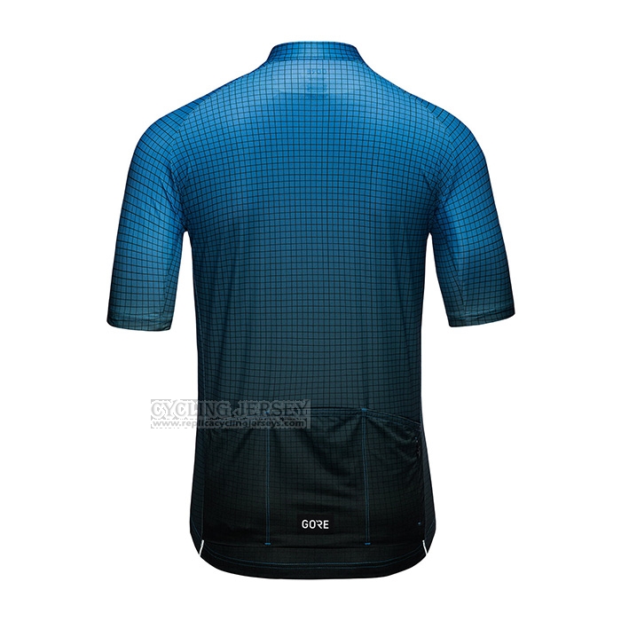 2022 Cycling Jersey Gore Black Blue Short Sleeve and Bib Short