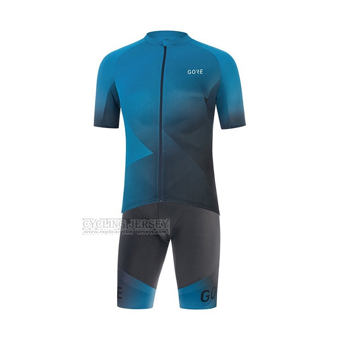 2022 Cycling Jersey Gore Blue Short Sleeve and Bib Short