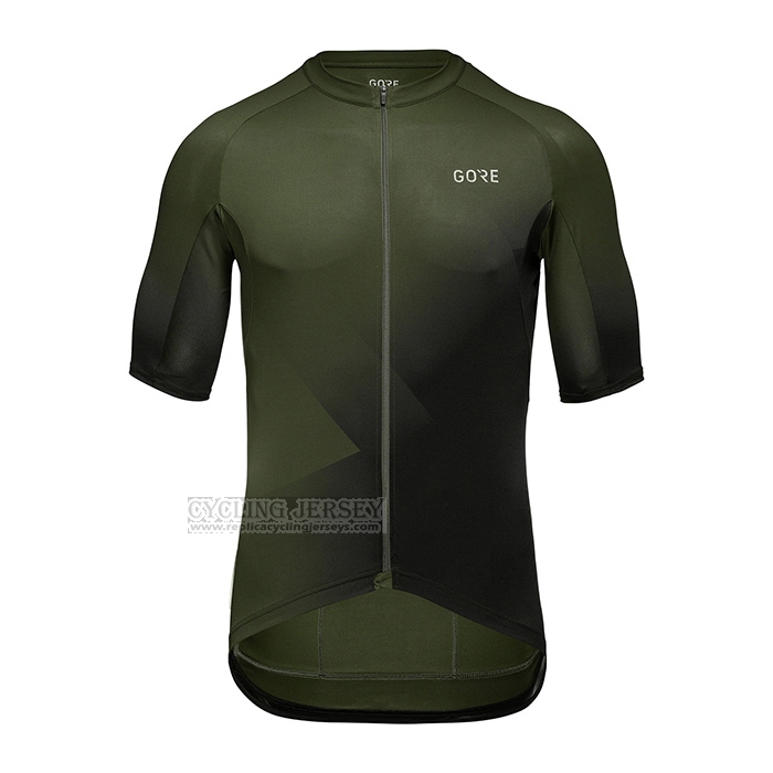 2022 Cycling Jersey Gore Green Black Short Sleeve and Bib Short