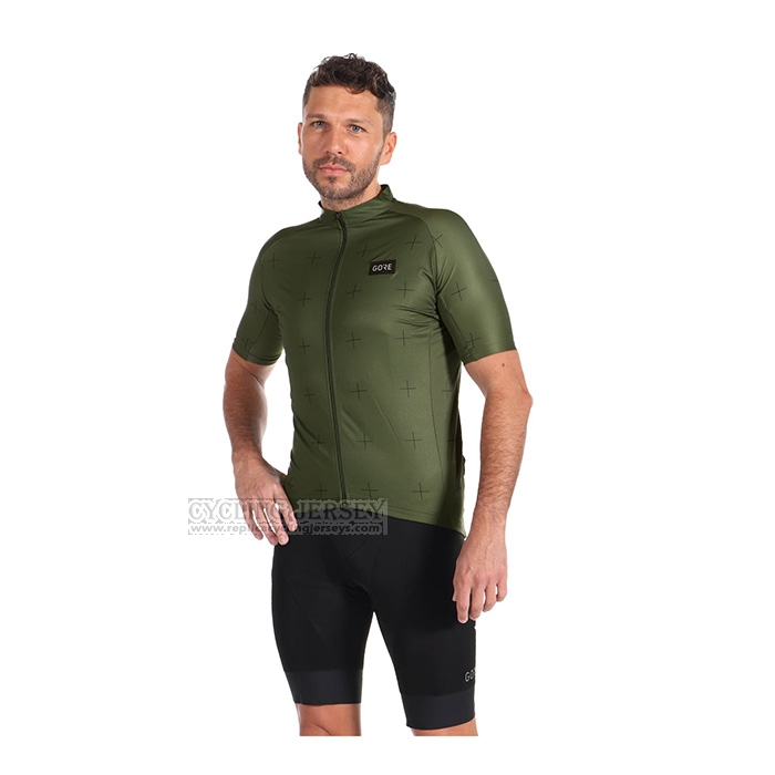 2022 Cycling Jersey Gore Green Short Sleeve and Bib Short