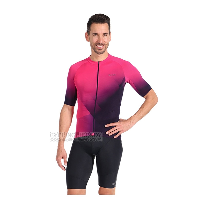 2022 Cycling Jersey Gore Purple Short Sleeve and Bib Short