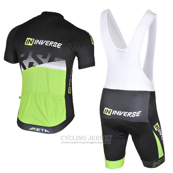 2017 Cycling Jersey Inverse Black and Green Short Sleeve and Bib Short