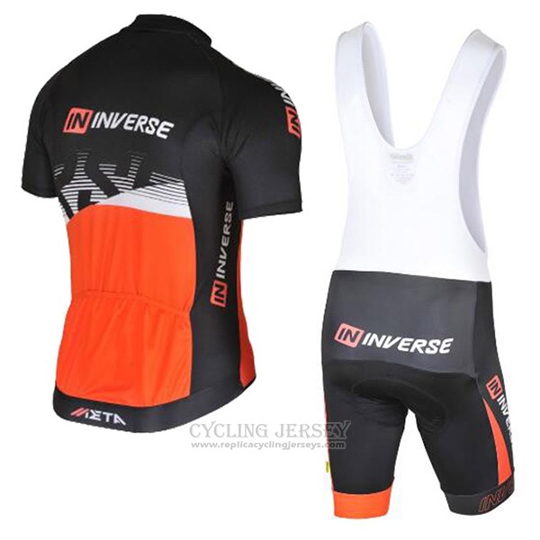 2017 Cycling Jersey Inverse Black and Orange Short Sleeve and Bib Short