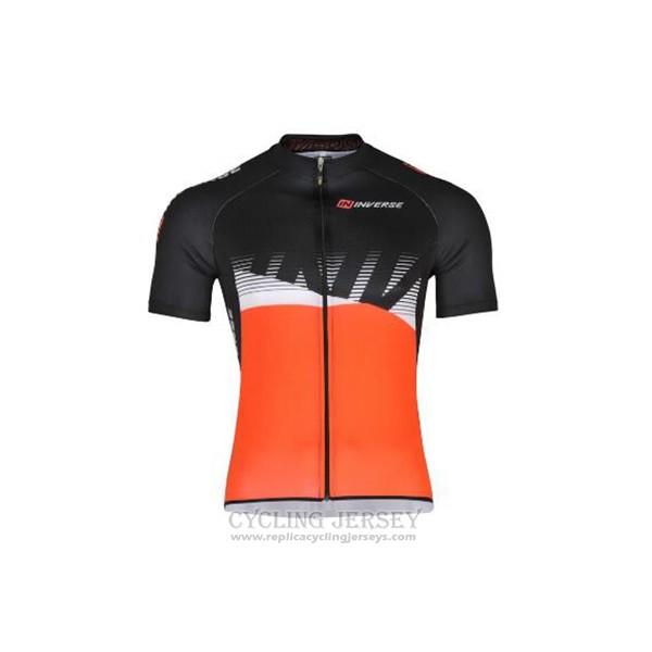 2017 Cycling Jersey Inverse Black and Orange Short Sleeve and Bib Short