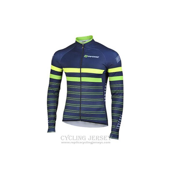 2017 Cycling Jersey Inverse Blue Long Sleeve and Bib Tight