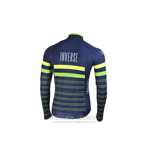 2017 Cycling Jersey Inverse Blue Long Sleeve and Bib Tight