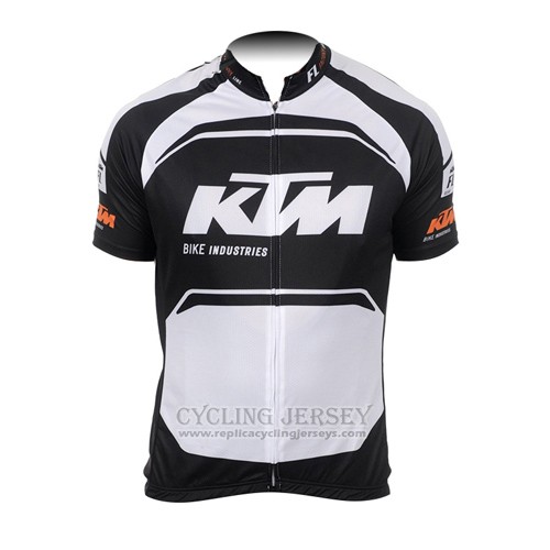 2015 Cycling Jersey Ktm Black White Short Sleeve and Bib Short