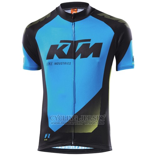 2015 Cycling Jersey Ktm Bluee and Black Short Sleeve and Bib Short