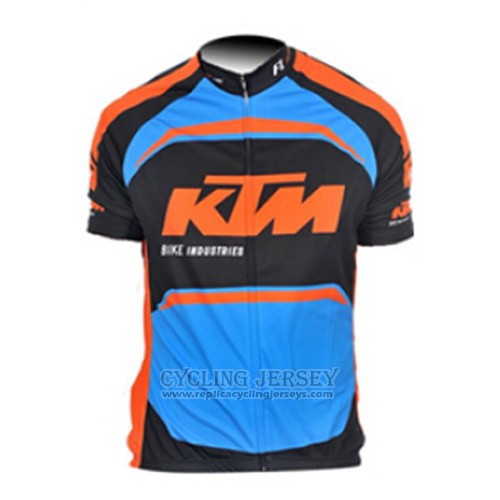 2015 Cycling Jersey Ktm Bluee and Orange Short Sleeve and Bib Short