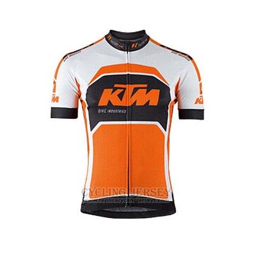 2015 Cycling Jersey Ktm White and Orange Short Sleeve and Bib Short