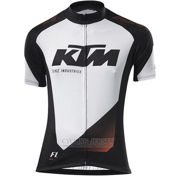 2016 Cycling Jersey Ktm White and Black Short Sleeve and Bib Short