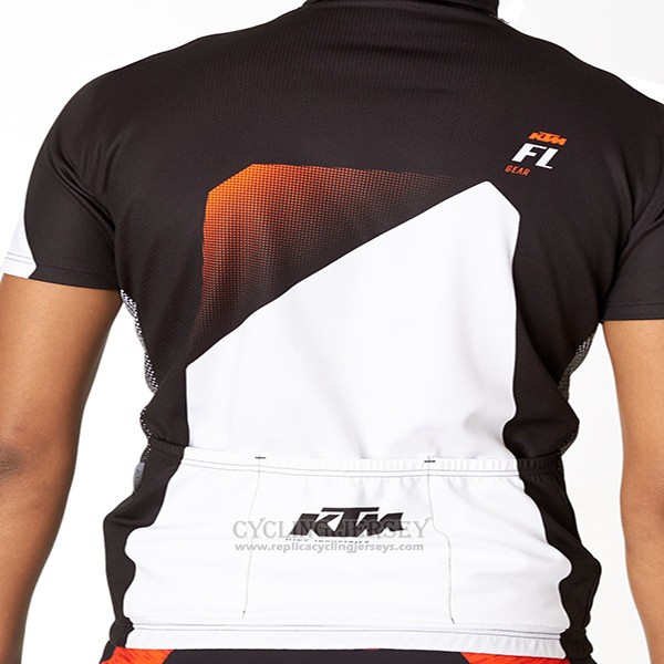 2016 Cycling Jersey Ktm White and Black Short Sleeve and Bib Short