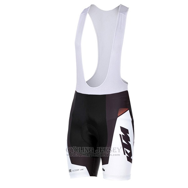 2016 Cycling Jersey Ktm White and Black Short Sleeve and Bib Short