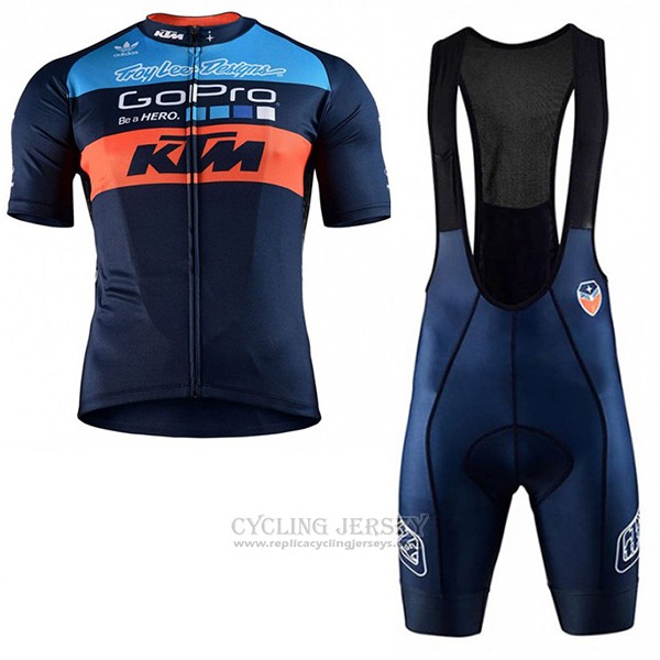 2017 Cycling Jersey Ktm Bluee Short Sleeve and Bib Short