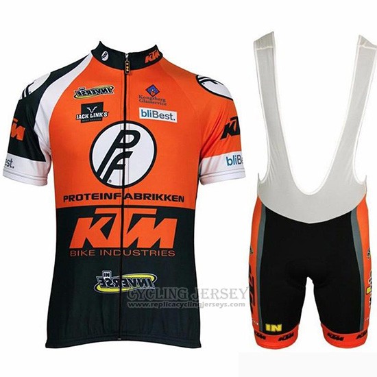 2019 Cycling Jersey Ktm Black Orange Short Sleeve and Bib Short