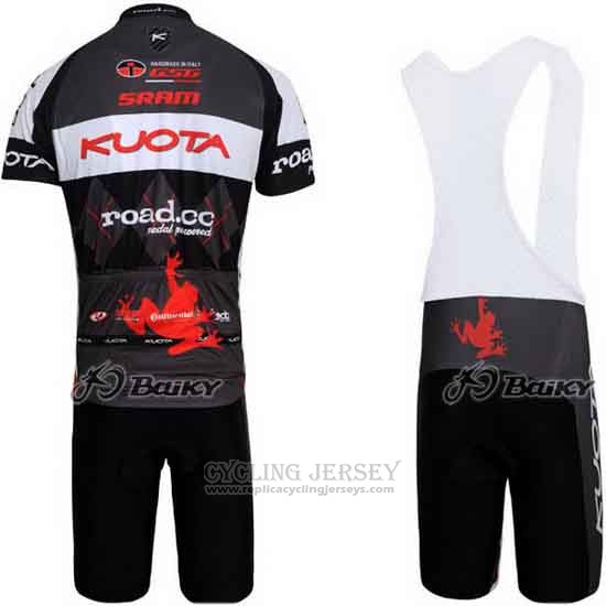 2011 Cycling Jersey Kuota Black and White Short Sleeve and Bib Short