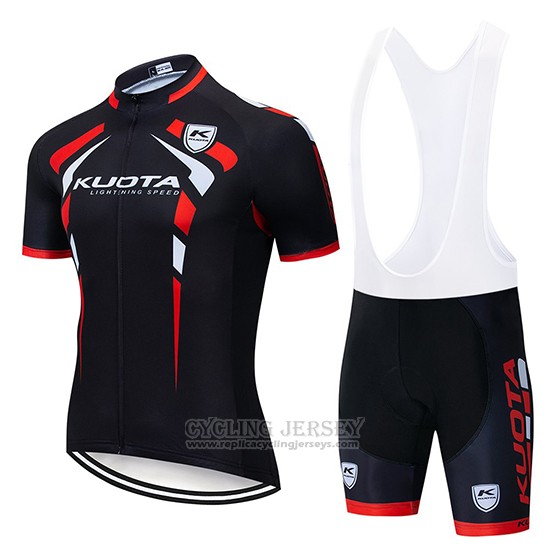 2019 Cycling Jersey Kuota Black Red Short Sleeve and Bib Short