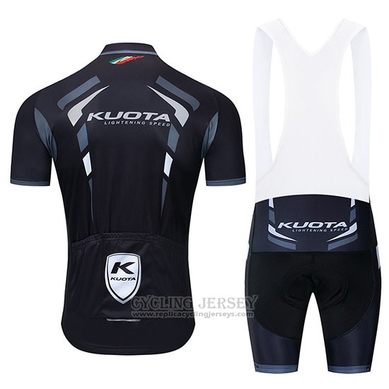 2019 Cycling Jersey Kuota Black White Short Sleeve and Bib Short