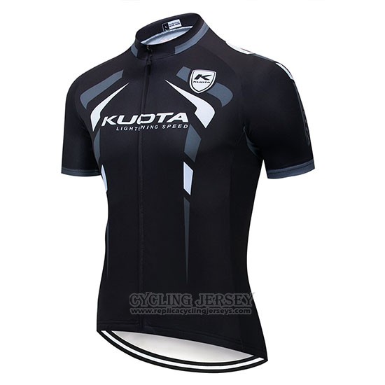 2019 Cycling Jersey Kuota Black White Short Sleeve and Bib Short