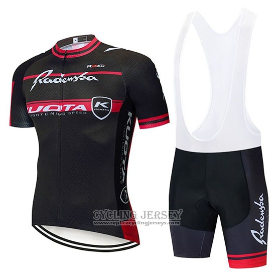 2020 Cycling Jersey Kuota Black Red Short Sleeve And Bib Short
