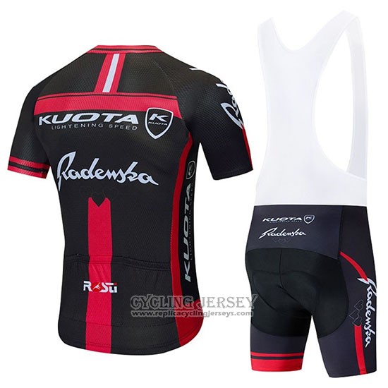 2020 Cycling Jersey Kuota Black Red Short Sleeve And Bib Short