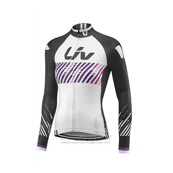 2017 Cycling Jersey Liv White Long Sleeve and Bib Tight