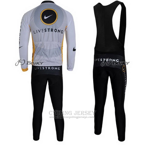 2010 Cycling Jersey Livestrong Black Long Sleeve and Bib Tight