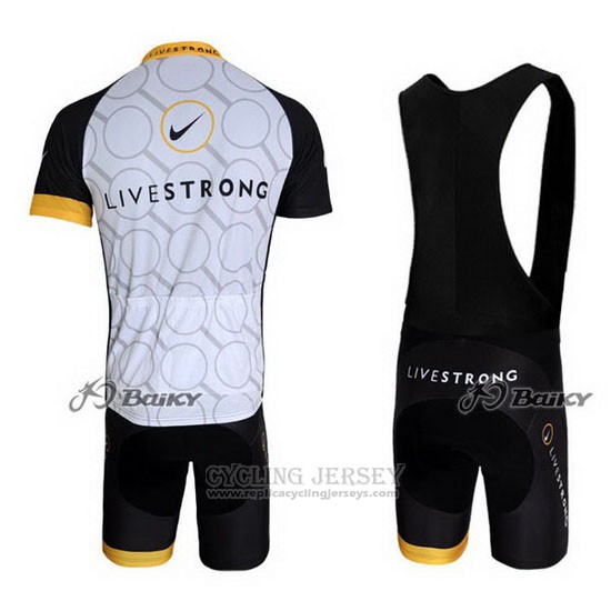 2011 Cycling Jersey Livestrong Black and Yellow Short Sleeve and Bib Short