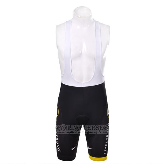2012 Cycling Jersey Livestrong Black Short Sleeve and Bib Short