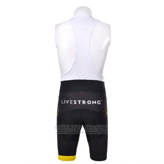 2012 Cycling Jersey Livestrong Black Short Sleeve and Bib Short