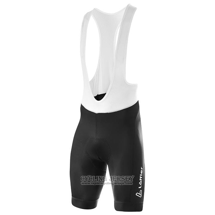 2020 Cycling Jersey Loffler Black Red Short Sleeve And Bib Short