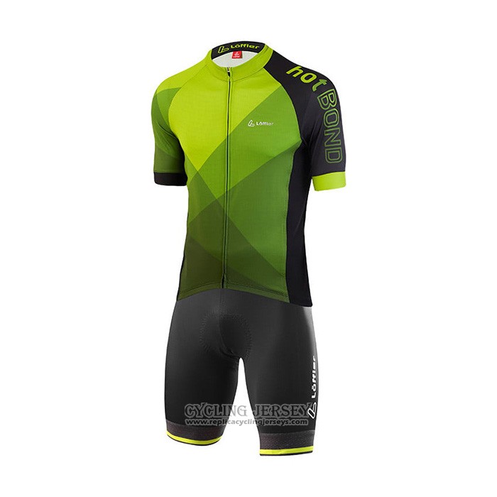 2021 Cycling Jersey Loffler Yellow Green Short Sleeve And Bib Short