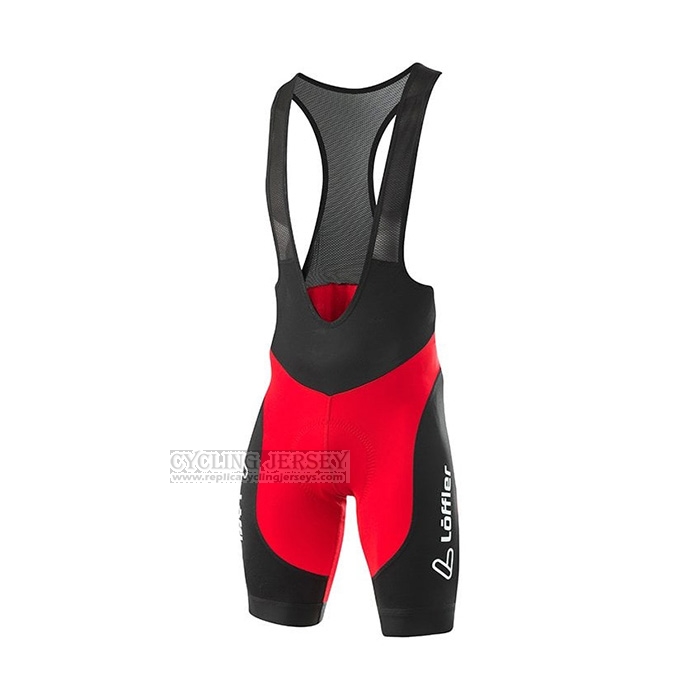 2022 Cycling Jersey Loffler Black Red Short Sleeve and Bib Short