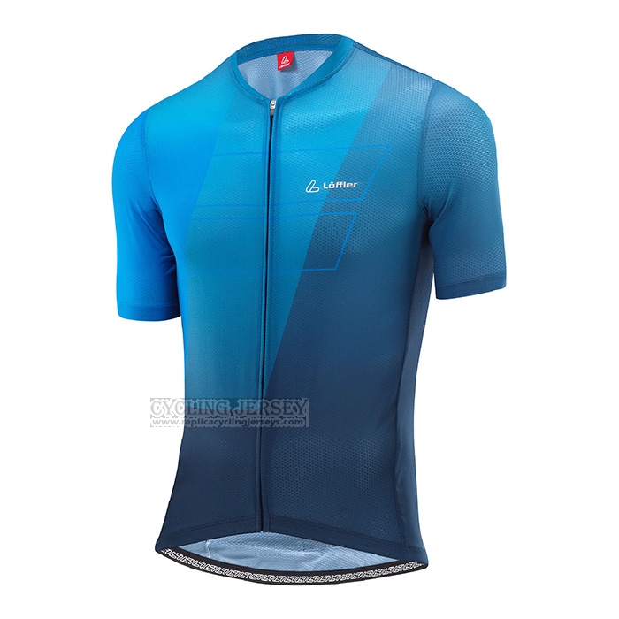 2022 Cycling Jersey Loffler Blue Short Sleeve and Bib Short