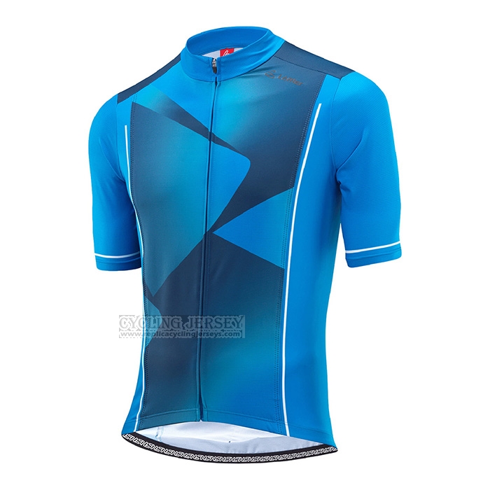 2022 Cycling Jersey Loffler Light Blue Blue Short Sleeve and Bib Short
