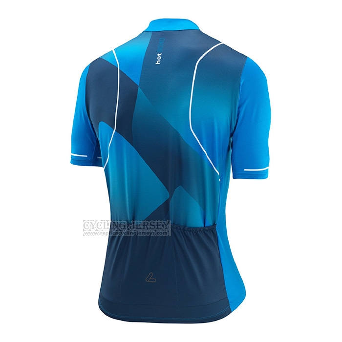 2022 Cycling Jersey Loffler Light Blue Blue Short Sleeve and Bib Short
