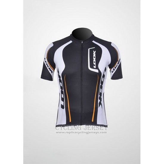 2011 Cycling Jersey Look Black and White Short Sleeve and Bib Short