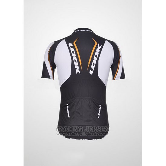 2011 Cycling Jersey Look Black and White Short Sleeve and Bib Short