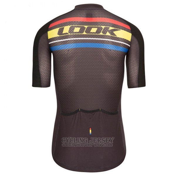2017 Cycling Jersey Look Aero Carrera Black and Yellow Short Sleeve and Bib Short