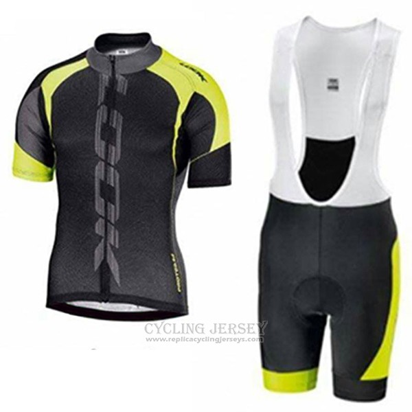 2017 Cycling Jersey Look Black and Green Short Sleeve and Bib Short