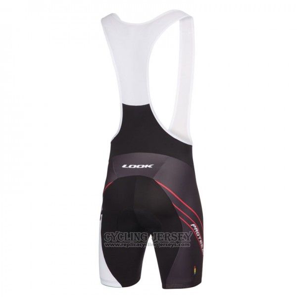 2017 Cycling Jersey Look Pro Equipo Black and Red Short Sleeve and Bib Short